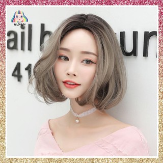 MORA วิกผม วิกผมสั้น ผมปลอม Wig วิกผมเกาหลี Light Brown 33 CM