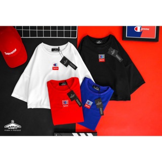 เสื้อครอป ลายSupreme โปโล โอเวอร์ไซส์ oversize