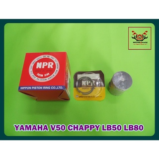 YAMAHA V50 CHAPPY LB50 LB80 "NPR" PISTON with PISTON RING SET size 0.75 // ชุดลูกสูบ พร้อม แหวนลูกสูบ ขนาด 0.75 นิปปอน