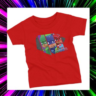 พร้อมส่ง เสื้อเด็ก ลาย PJ Masks ลายการ์ตุนซูเปอร์ฮีโร่ ยูทูปยอดฮิต หมวด 4