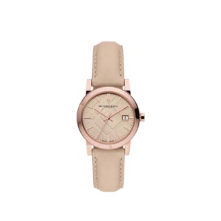 โปรโมชั่น : Burberry นาฬิกาข้อมือผู้หญิง The City Leather Strap Rose Gold รุ่น BU9109