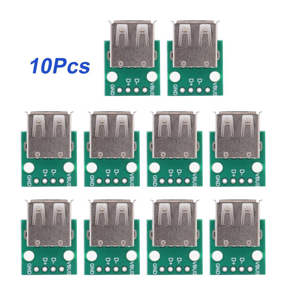 10 Usb Type A Female ซ็อกเก็ต Breakout บอร์ด 2 . 54 มม