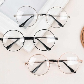 Premiem Glasses แว่นตากรองแสง ทรงกลม แว่นกันแสงสีฟ้า กรอบแว่น โลหะ คุณภาพ ถนอมสายตา พร้อมส่ง