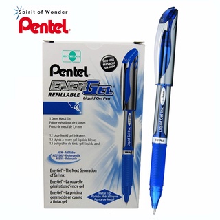 Pentel ปากกาหมึกเจล เพนเทล Energel Deluxe CAP BL60 1.0mm (12 ด้าม) - หมึกสีน้ำเงิน