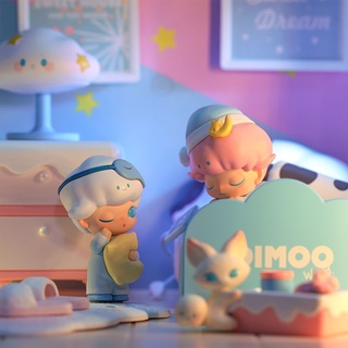 【ของแท้】POPMART Dimoo ชุดกล่องสุ่ม ตุ๊กตาฟิกเกอร์ 9 แบบ สําหรับตกแต่งบ้าน