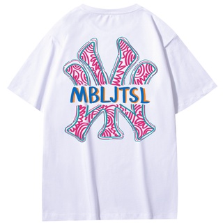 Mbl เสื้อยืดลําลอง ผ้าฝ้าย แขนสั้น คอกลม พิมพ์ลาย ทรงหลวม ใส่สบาย อินเทรนด์แฟชั่น