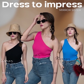 MiRRoRSiSTER’s JuSTiN SiNGLE SHoULDER TOP #20620.5 เสื้อไหล่เดียว เสื้อไหมพรมทอ เสื้อใส่สบาย เสื้อแมชกับอะไรก็สวย