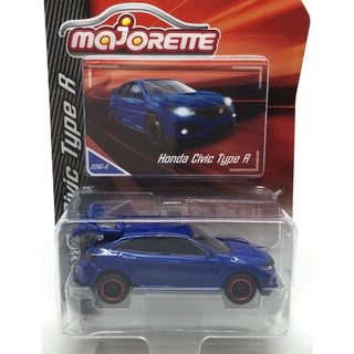 Majorette Honda Civic Type R - Dark Blue Color /Wheels D6SBRL /scale 1/58 (3 inches) Package with Card