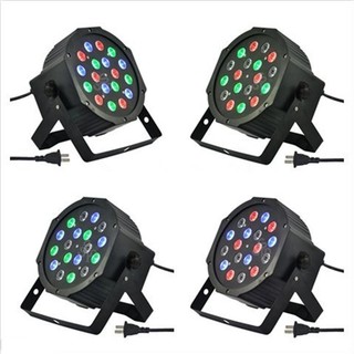 ⚡ส่งด่วน-ส่งเร็ว⚡ ไฟพาร์ ไฟดิสโก้ ไฟพาร์LED PAR LED18 RGB LED PARTY ไฟเธค LEDLAMP 18 LED Flat Stage Light