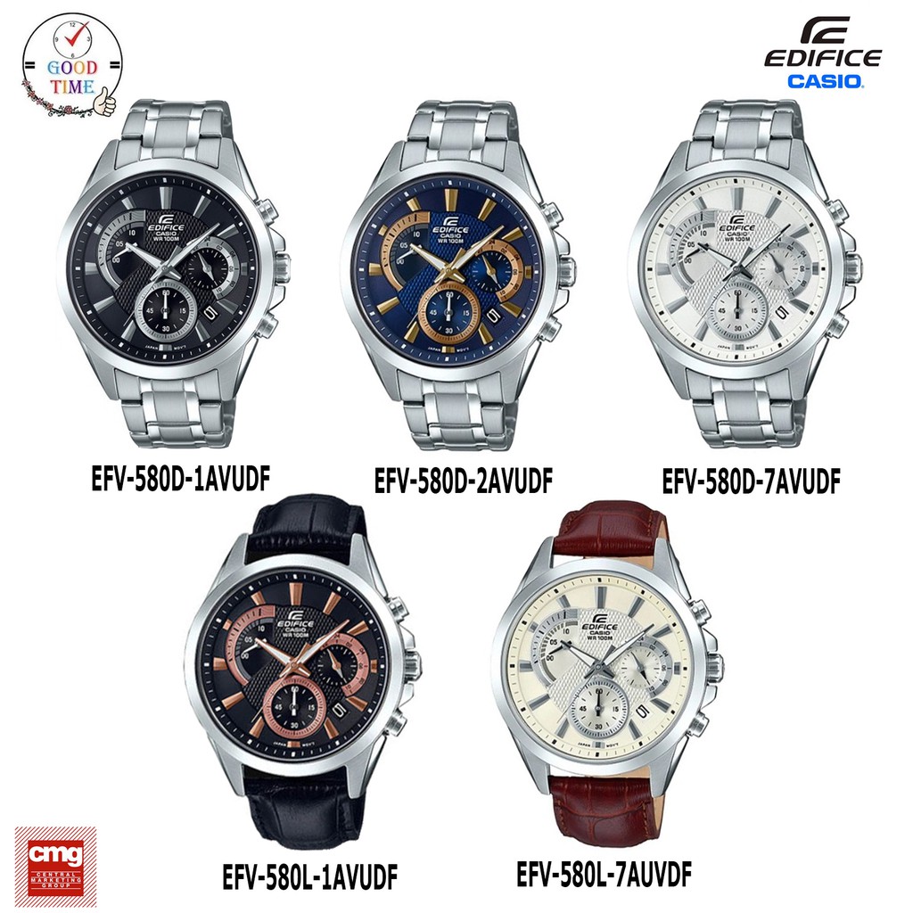 Casio Edifice แท้ นาฬิกาข้อมือผู้ชาย EFV-580D EFV-580L (สินค้าใหม่ ของแท้ มีใบรับประกัน CMG)
