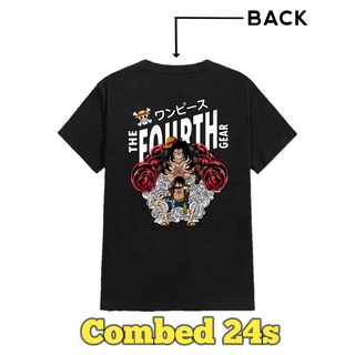 เสื้อยืด พิมพ์ลายอนิเมะ One Piece Luffy 4 Gear