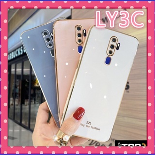 Ly3c เคสโทรศัพท์ ซิลิโคนนิ่ม ขอบตรง สําหรับ OPPO a5 a9 2020 A16 A54 A5S A7 A12 F9 A3S A12E A15 A15S A53 A33