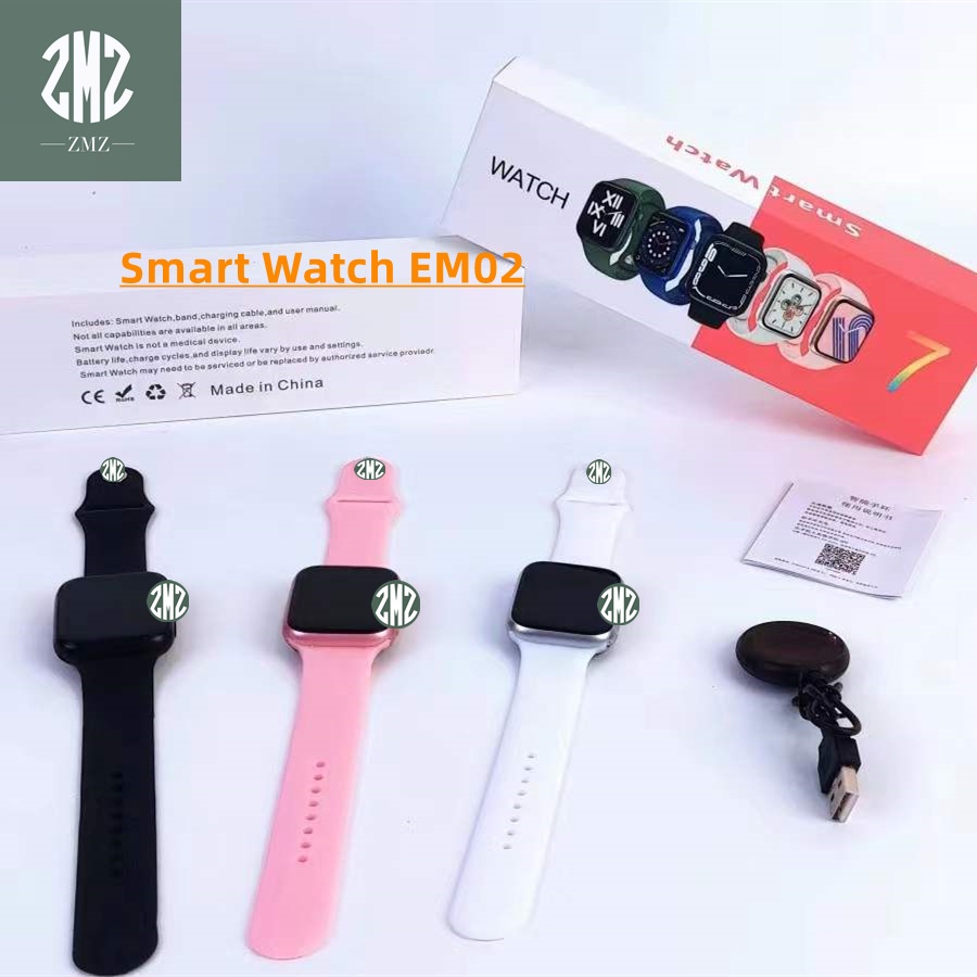Smart Watch P80 Pro รุ่นใหม่ EM02 นาฬิกาสุขภาพ วัดหัวใจ นับก้าวได้ วัดความดัน โทรออกรับสายได้ แถมสาย 2 เส้น ฟิล์มกันรอย1
