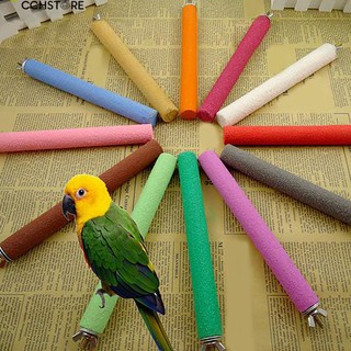 Parrot Cage พื้นผิวที่ขรุขระไม้ Paw บดเกาะ Perch ยืนของเล่นนกพิราบ