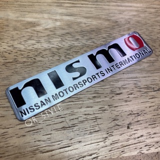 โลโก้ NISMO เพลทอลูมิเนียมบาง ขนาด 12x2.5cm