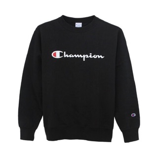 Sweater Champion ของแท้ มือ1 ป้ายห้อย จาก shop ที่ญี่ปุ่น Size M (รอบอก40) สีดำ ราคา 1750