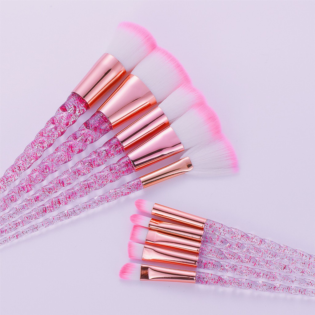 ลด 50% ใส่โค้ด INCLZ12 แปรงแต่งหน้ายูนิคอร์นสีขาว 10 ชิ้น ปัดแก้ม ไฮไลท์ Make Up Brush Fancy A2