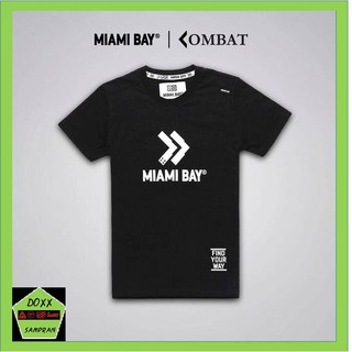 Miami bay เสื้อคอกลม ชาย รุ่น combat สีดำ