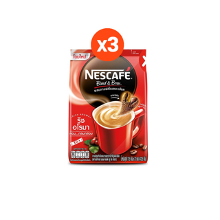 [เลือกรสได้] NESCAFÉ Blend & Brew Instant Coffee 3in1 เนสกาแฟ เบลนด์ แอนด์ บรู กาแฟปรุงสำเร็จ 3อิน1 แบบถุง 27 ซอง (แพ็ค 3 ถุง) NESCAFE