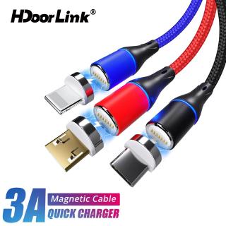 Hdoorlink สายชาร์จแม่เหล็ก Usb C Cable 7 Pin Micro Usb Type C