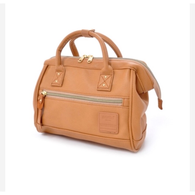 กระเป๋า Anello mini two-way leather Shoulder Bag (สีเบจ) ของแท้