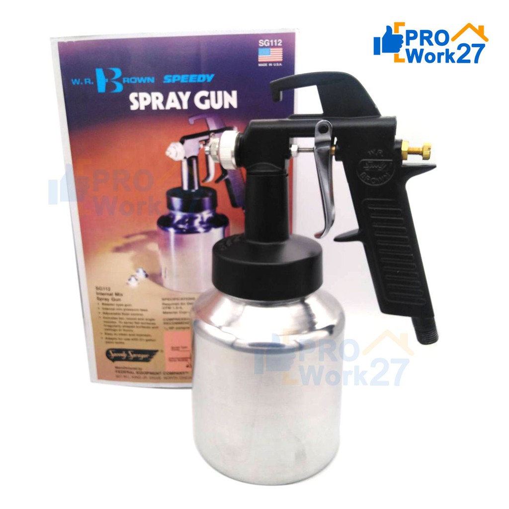 ++SPEEDY กาพ่นสี สปีดดี้ (Spray Gun) สำหรับพ่นสีและแลคเกอร์ SPEEDY SG112 สปีดดี้ USA พร้อมอุปกรณ์