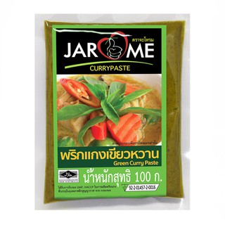 🔥ยอดนิยม!! จะโหรม พริกแกงเขียวหวาน 100 กรัม JAROME Green Curry Paste 100 g