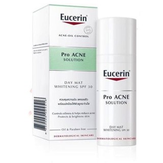 Eucerin Pro ACNE Solution DAY MAT WHITENING SPF30 ลดรอยสิว ผิวดูกระจ่างใส 50ml.