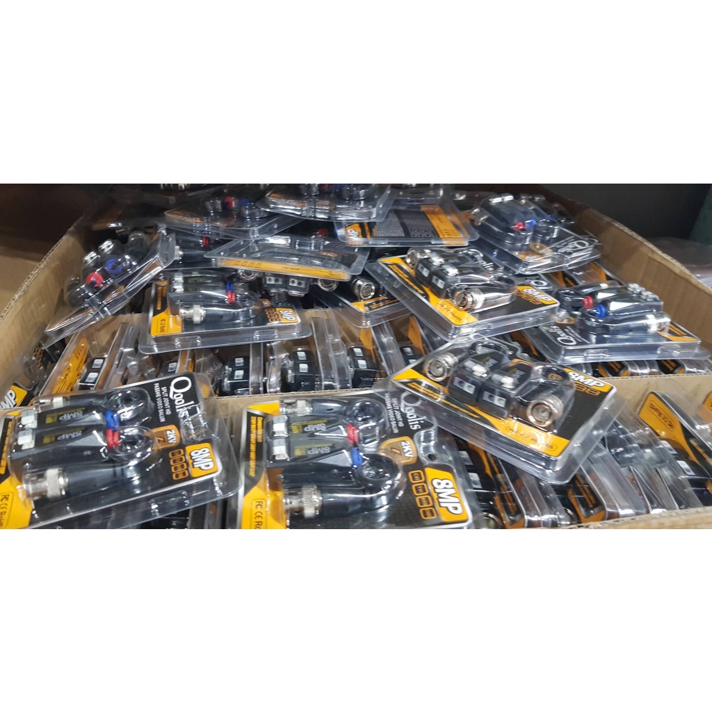 CCTV 8 MP บาลัน กล้องวงจรปิด 8 MP 8 ล้าน มีวงจรป้องกันฟ้าผ่า 3 ระดับ Balun 8 MP for CCTV (แบบกด)