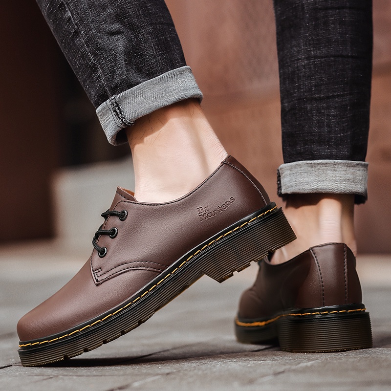 【JINTOHO】 พร้อมส่ง รองเท้าบูท ผ้าออกซ์ฟอร์ด หนังวัวแท้ เป็นทางการ สีดํา แฟชั่นสําหรับผู้ชาย และผู้หญิง - รูปที่ 5