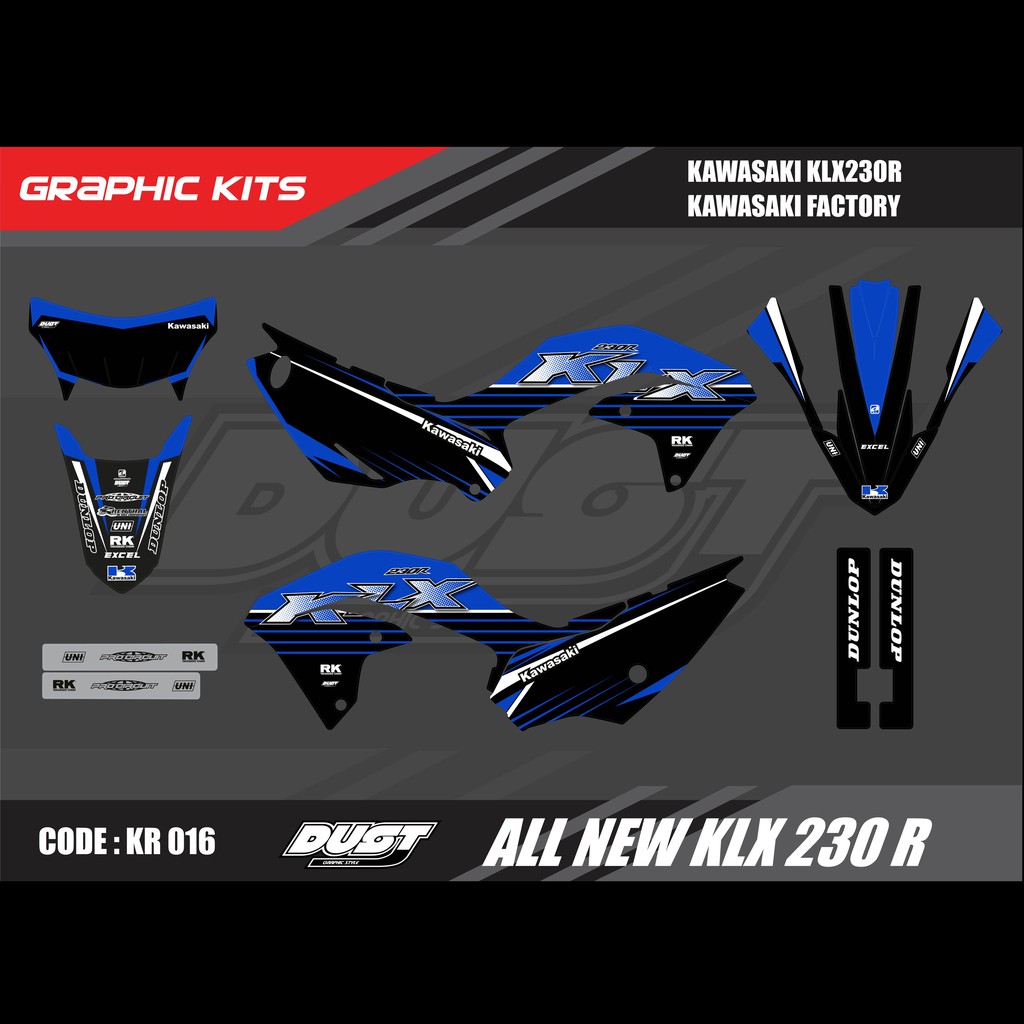สติ๊กเกอร์ KLX 230R KAWASAKIทั้งคัน Graphic kit สติ๊กเกอร์เคลือบเงา สุดคุ้ม