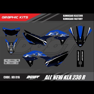 สติ๊กเกอร์วิบาก KAWASAKI KLX 230R ทั้งคัน Graphic kit สติ๊กเกอร์เคลือบเงา สุดคุ้ม