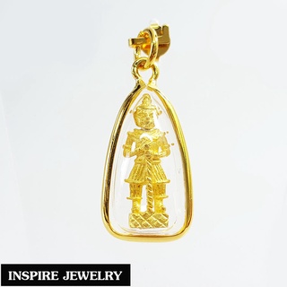 Inspire Jewelry (NN) ,จี้ท้าวเวสสุวรรณ เลี่ยมทอง เป็นเทพเจ้าแห่งยักษ์โดยเป็นหนึ่งในจาตุมหาราชที่ยิ่งใหญ่ พร้อมกล่องทอง