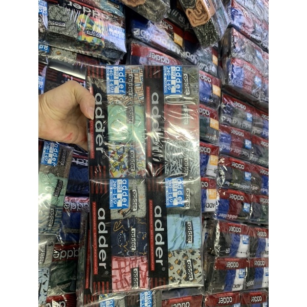 กางเกงในแอดเดอร์เเพ็ค adder ขอบหุ้ม/ขอบโชว์ F/L/XLผ้าลาย แพ็ค 3 ตัวคละสี กางเกงในผู้ชาย ผ้าคอตตอน ลายเปลี่ยนตามซีซั่น - รูปที่ 7