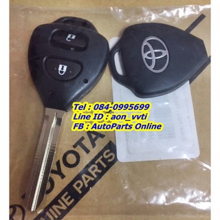 ดอกกุญแจแบบ 2 ปุ่ม อะไหล่แท้ TOYOTA รุ่นรถ Vios NCP93 / Yaris NCP91 ปี 2007-2012