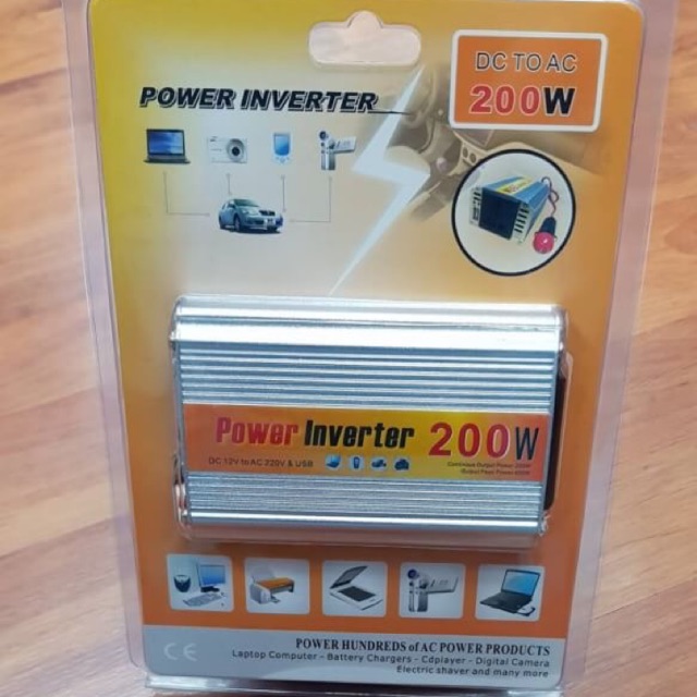 Power Inverter 200w เครื่องแปลงไฟ 12V เป็น 220V