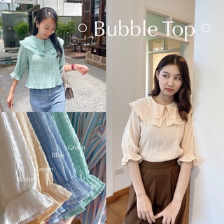 🔥Sale ขาดทุน จำนวนจำกัด 🔥 Co21 Bubble Top 🫧 เสื้อคอปก2ชั้น ผ้าไม่ต้องรีด Cococottons