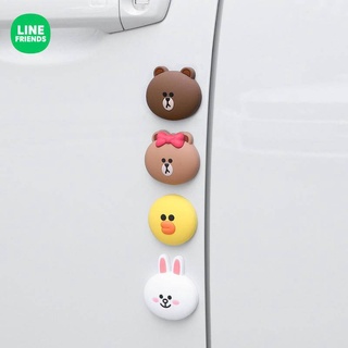 [พร้อมส่ง] Line Friends ของแท้ แถบป้องกันการชน กันรอยขีดข่วน กันชน สีน้ําตาล สําหรับตกแต่งกระจกมองหลังรถยนต์