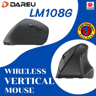 Dareu LM108G เมาส์นาโนไร้สาย 2.4Ghz ตัวรับสัญญาณแนวตั้ง รับประกัน 1 ปี