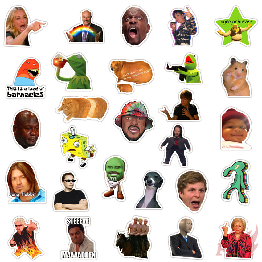 ❉ อินเทอร์เน็ตคนดัง Influencer ตลก Emoji Series 04 สติ๊กเกอร์ ❉ 50 ชิ้น/เซ็ต DIY แฟชั่นสติ๊กเกอร์ Doodle กันน้ํา - รูปที่ 4