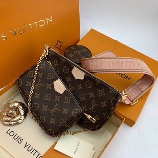 LOUIS VUITTO MULTI POCHETTE Original Grade Size 20cm กระเป๋าถอดได้ถือได้หลายแบบเก๋ๆเลยค่ะ พร้อมส่งจากไทยค่ะ