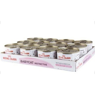 *ล๊อตใหม่* Royal Canin Mother and Baby Cat (ลูกแมว/แมวป่วย/แม่แมว) 195g 12 กระป๋อง เบบี้แคต เนื่้อมูส Babycat