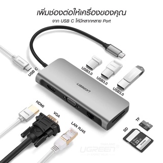 Converter Type-C 9 in1 UG (40873) อุปกรณ์เชื่อมต่อ ประกัน 2Y ยูเอสบี ฮับ สายยูเอสบี พอร์ตusb เต้ารับ usb