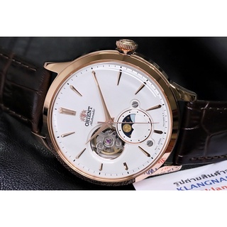 (แถมกล่องแบบพกพา) นาฬิกา Orient Classic Automatic Sun And Moon รุ่น RA-AS0102S