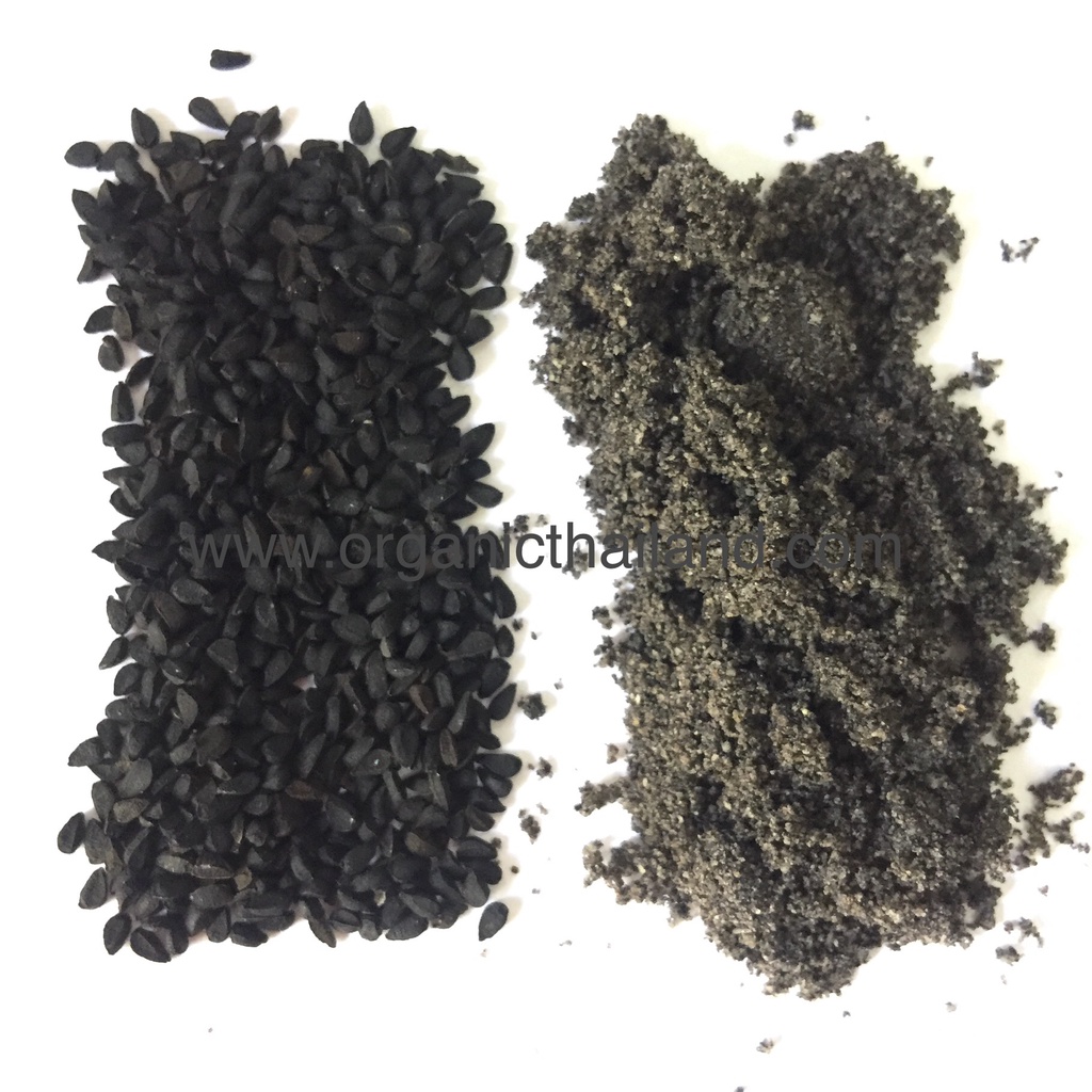 100กรัม เทียนดำ บดผง ฮับบะตุสเซาดะห์ black seed powder - Nigella sativa powder
