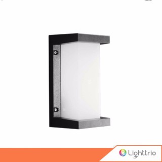 lighttrio โคมไฟติดผนังภายนอก Wall Lamp โคมไฟติดผนัง อลูมิเนียม ไม่เป็นสนิม รุ่น WM-620/BK - สีดำ (ไม่รวมหลอดไฟ)