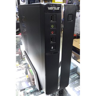 VENUZ Slim micro ATX computer case พร้อมเพาเวอร์ 103A,103B Black/Blue