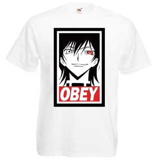 เสื้อยืดสีขาวเสื้อยืด พิมพ์ลายอนิเมะ Code Geass Rebellion Lelouch Suzaku สําหรับผู้ใหญ่S-4XL