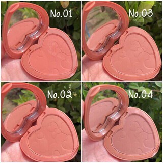 No.81128 คิส บิวตี้ ปัดแก้มสีพีชรูปหัวใจ Kiss Beauty Sweet Heart Blusher มี 4 เฉดสีให้เลือกค่ะ