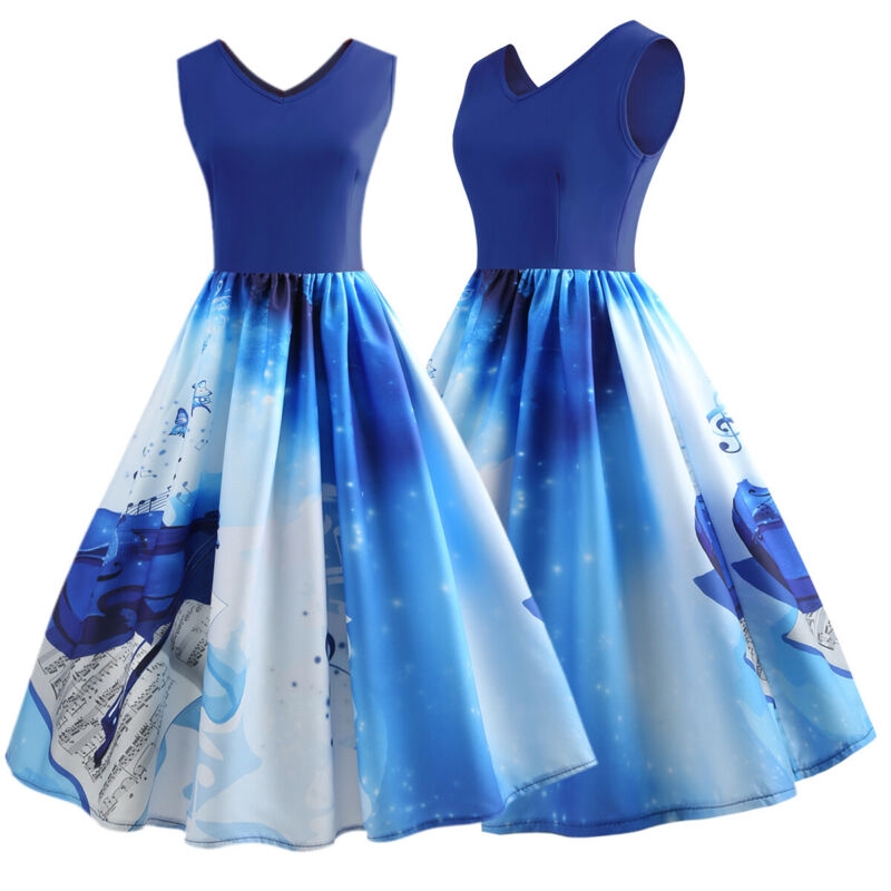 ชุดเดรสสั้นแขนกุดพิมพ์ลายดอกไม้แฟชั่นสำหรับผู้หญิง dress
